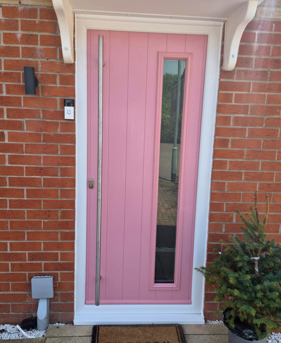 Recent pink composite door installation